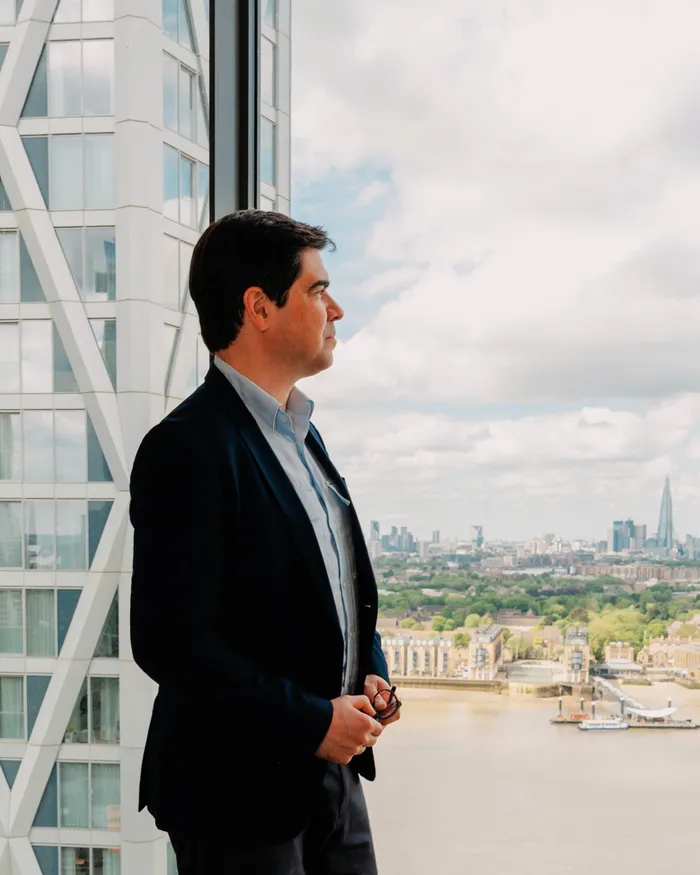 Bruno Genovese at his desk in London